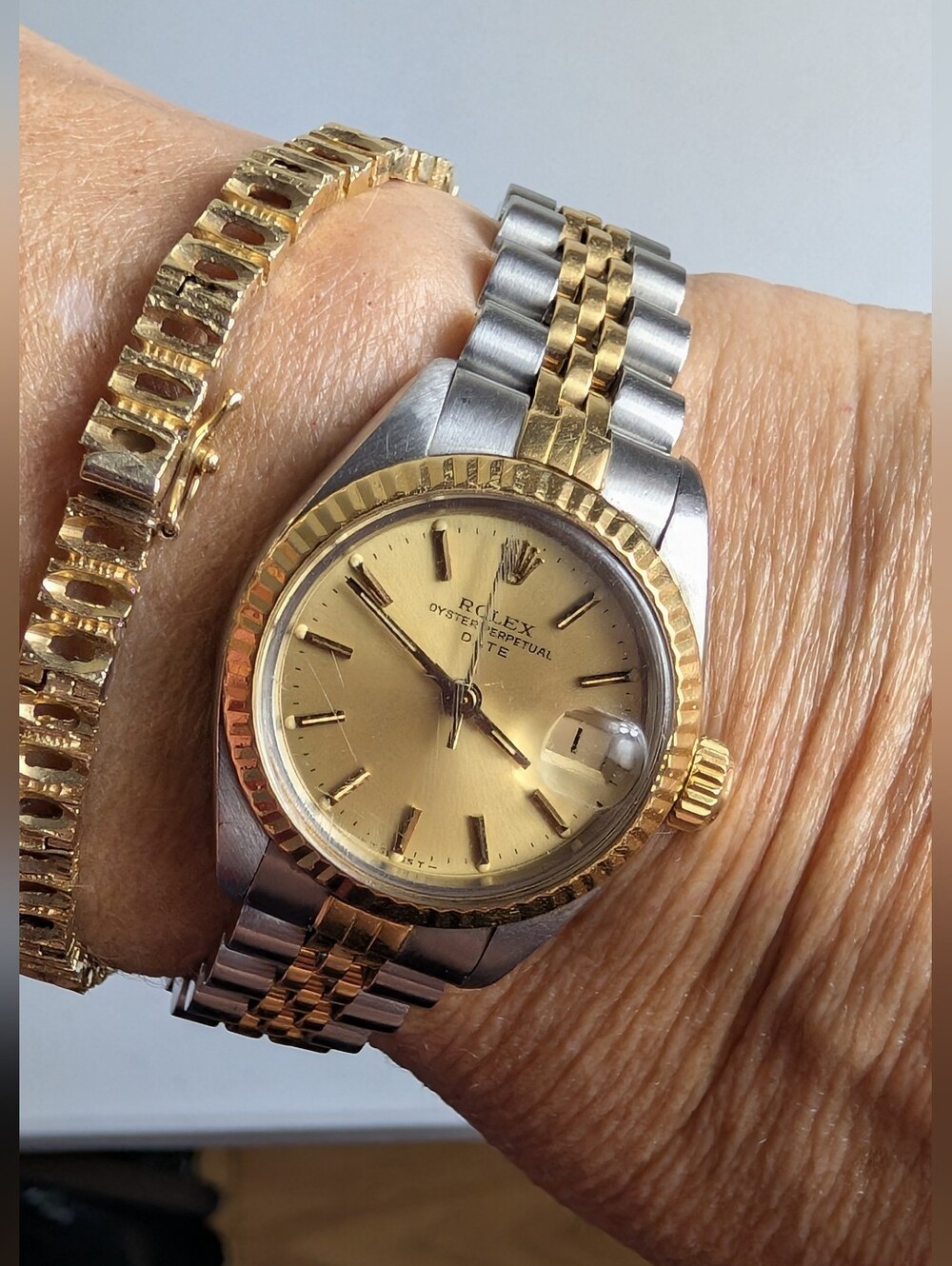 Rolex Lady-Datejust 26 mm Two Tone Jubilee Automatic Watch Circa 1979 18K Gold